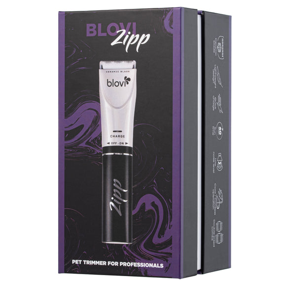 Blovi Zipp Cordless Finishing Clipper – Chrome Blade, Lightweight Black Design