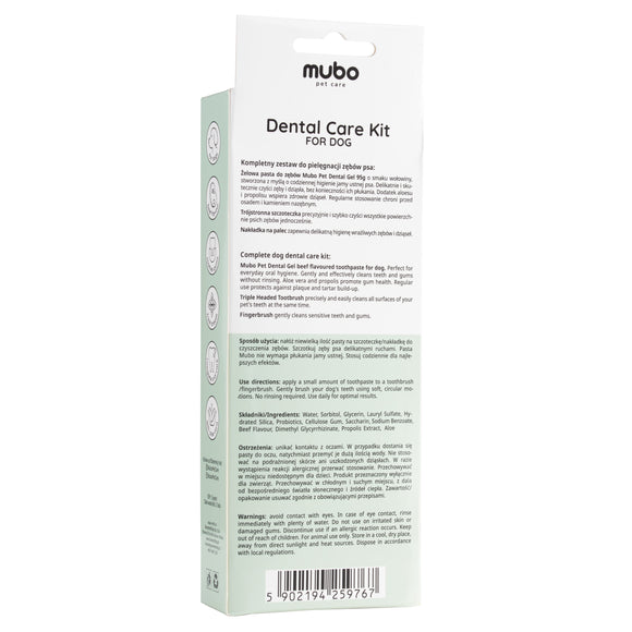 Mubo Dental Care Kit – Complete Teeth Cleaning Set with Toothpaste, Brush and Finger Cap