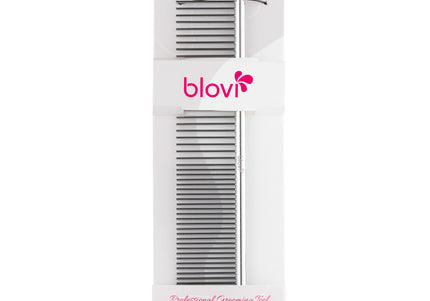 Blovi Basic Grooming Comb 19cm – Metal Construction with Mixed Pin Spacing, Lightweight Design