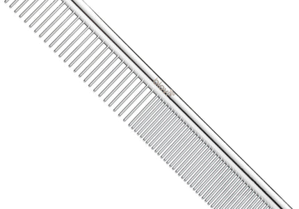 Blovi Basic Small Grooming Comb 13cm – Metal, Mixed Pin Spacing, Lightweight Design