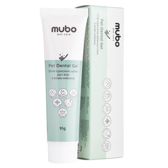 Mubo Pet Dental Gel 95g – Beef Flavor Toothpaste Gel, Effective Oral Hygiene Formula