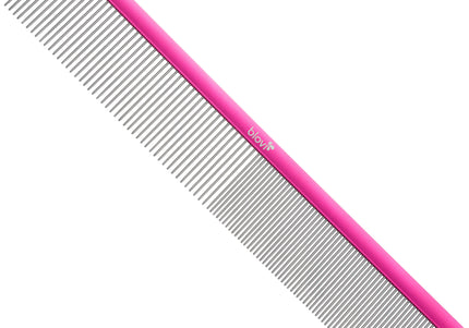 Blovi Ultralight Metal Grooming Comb 23cm – Mixed Pin Spacing, Lightweight Design