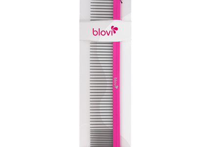 Blovi Ultralight Metal Grooming Comb 25cm – Lightweight Mixed Pin Spacing Design