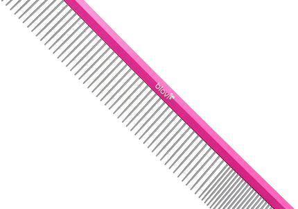 Blovi Ultralight Metal Grooming Comb 25cm – Lightweight Mixed Pin Spacing Design