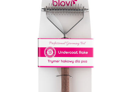Blovi 13 Teeth Undercoat Rake – Wide-Spaced Hook Trimmer with 13 Precision Blades
