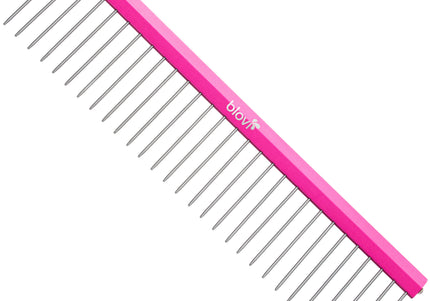Blovi Ultralight Wide Grooming Comb 19cm – Lightweight Metal, Wide Pin Spacing Design