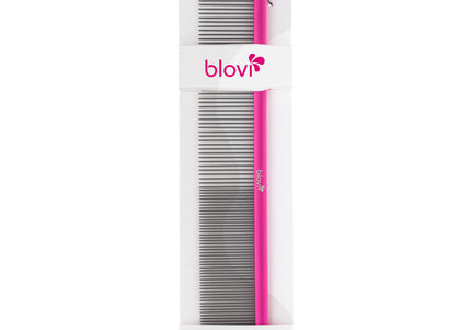 Blovi Ultralight Metal Grooming Comb 23cm – Mixed Pin Spacing, Lightweight Design