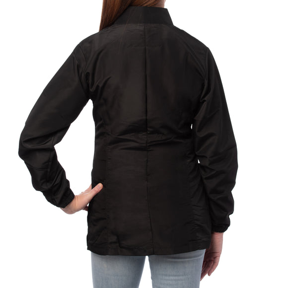 Blovi Athena Long Sleeve Grooming Blouse – Black with Pink Trim, Lightweight 3XL