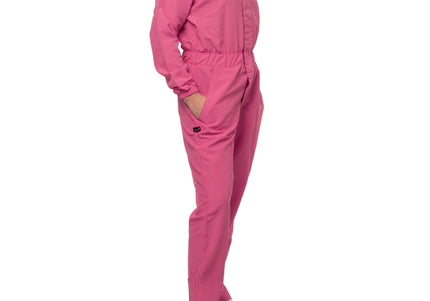 Blovi Overall Pink Protective Suit – Long Sleeves, Large Size, Lightweight Comfort