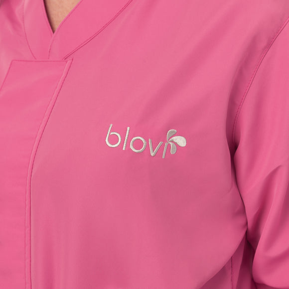 Blovi Overall Pink Protective Suit – Long Sleeves, Large Size, Lightweight Comfort