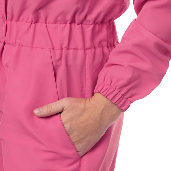 Blovi Overall Pink Protective Suit – Long Sleeves, Large Size, Lightweight Comfort
