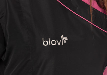 Blovi Nefra Blouse Pink – Short-Sleeved Women's Grooming Sweatshirt, Black and Pink, Medium