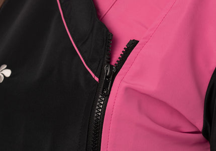Blovi Nefra Blouse Pink – Short-Sleeved Women's Grooming Sweatshirt, Black and Pink, Medium