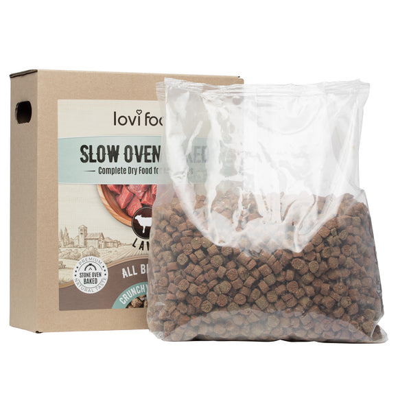 Lovi Food Slow Oven Baked Lamb – Mono-Protein Baked Dog Food, 4kg Bag