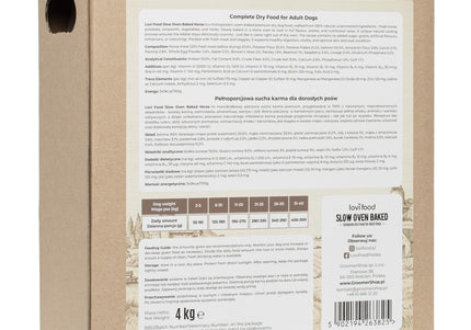 Lovi Food Slow Oven Baked Horse – Mono-Protein Dog Food with Horse Meat, 4kg Bag