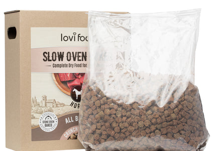 Lovi Food Slow Oven Baked Horse – Mono-Protein Dog Food with Horse Meat, 4kg Bag