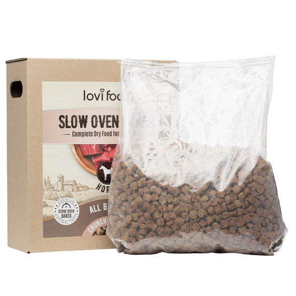 Lovi Food Slow Oven Baked Horse – Mono-Protein Dog Food with Horse Meat, 4kg Bag