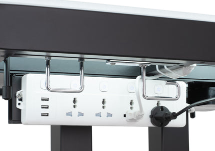 Blovi Comfort Lumix Electric Black Grooming Table – Illuminated Top, Dual Extension Arms, Adjustable Lift 119.5x61cm