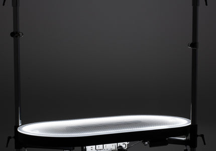 Blovi Comfort Lumix Electric Black Grooming Table – Illuminated Top, Dual Extension Arms, Adjustable Lift 119.5x61cm