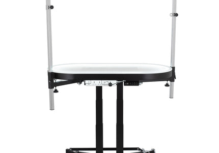 Blovi Comfort Lumix Electric Black Grooming Table – Illuminated Top, Dual Extension Arms, Adjustable Lift 119.5x61cm