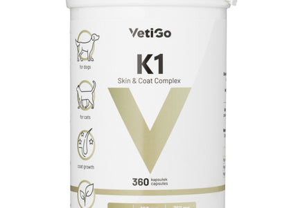VetiGo K1 Omega 3 Dog and Cat Skin and Coat Supplement
