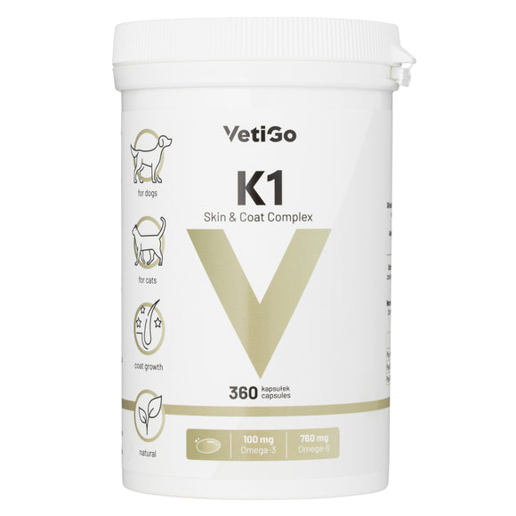 VetiGo K1 Omega 3 Dog and Cat Skin and Coat Supplement