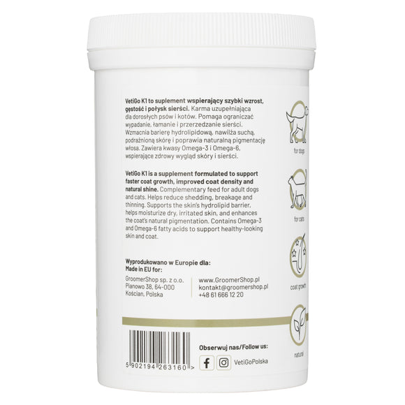 VetiGo K1 Omega 3 Dog and Cat Skin and Coat Supplement
