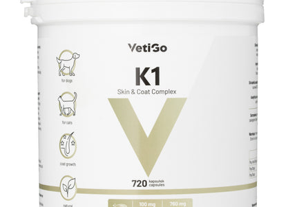 VetiGo K1 Omega 3 Dog and Cat Skin and Coat Supplement