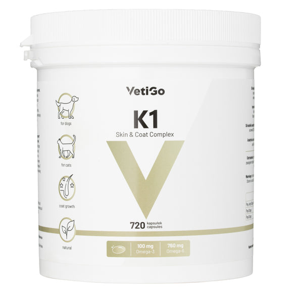 VetiGo K1 Omega 3 Dog and Cat Skin and Coat Supplement