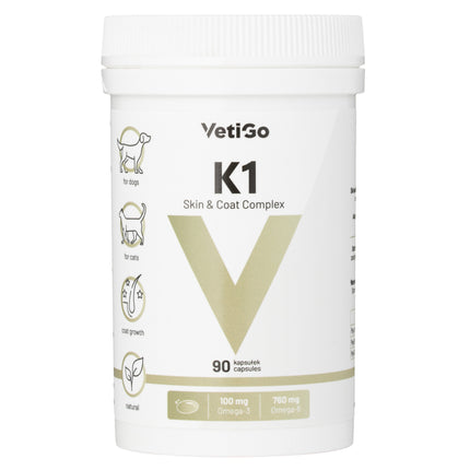 VetiGo K1 Omega 3 Dog and Cat Skin and Coat Supplement
