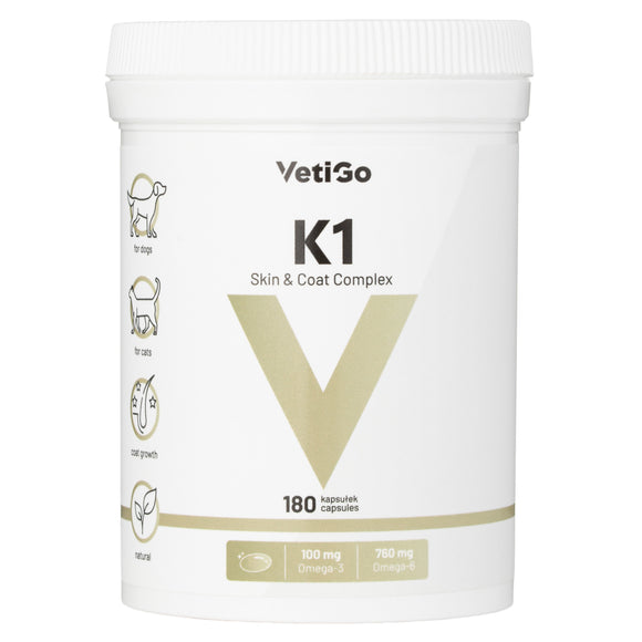 VetiGo K1 Omega 3 Dog and Cat Skin and Coat Supplement