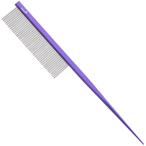 Blovi Rat Tail Comb with Dense Metal Pins, 18 cm