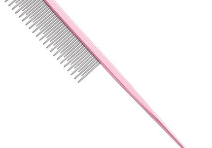Blovi 18 cm Metal Rat Tail Comb with Mixed-Length Pins