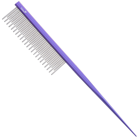 Blovi 18 cm Metal Rat Tail Comb with Mixed-Length Pins