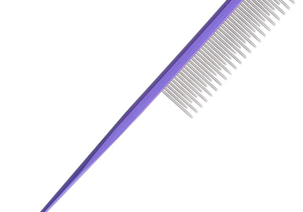Blovi 18 cm Metal Rat Tail Comb with Mixed-Length Pins