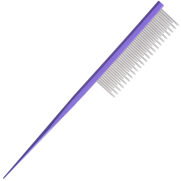 Blovi 18 cm Metal Rat Tail Comb with Mixed-Length Pins