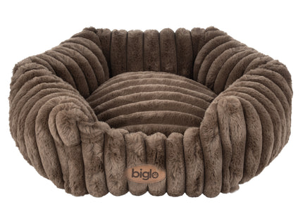 Biglo Cobe Hexagon Dark Brown Soft Dog and Cat Bed