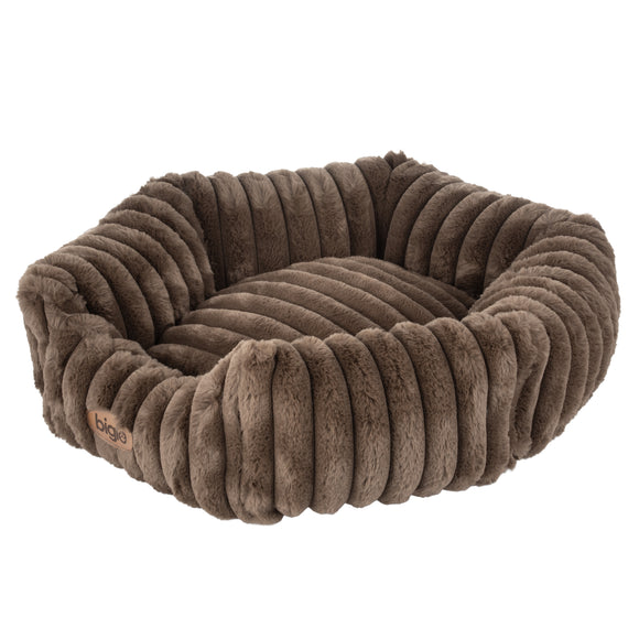 Biglo Cobe Hexagon Dark Brown Soft Dog and Cat Bed
