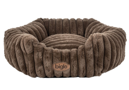 Biglo Cobe Hexagon Dark Brown Soft Dog and Cat Bed