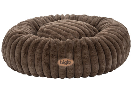 Biglo Cobe Dark Brown Donut Dog Bed, Soft and Fluffy