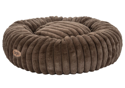 Biglo Cobe Dark Brown Donut Dog Bed, Soft and Fluffy