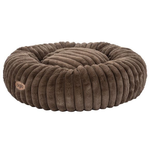 Biglo Cobe Dark Brown Donut Dog Bed, Soft and Fluffy