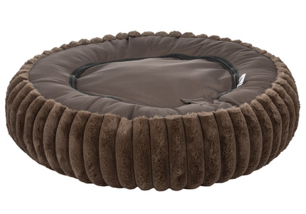 Biglo Cobe Dark Brown Donut Dog Bed, Soft and Fluffy