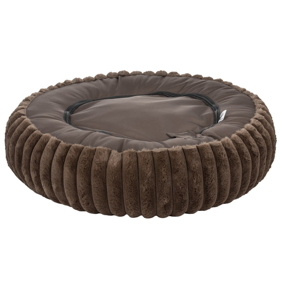 Biglo Cobe Dark Brown Donut Dog Bed, Soft and Fluffy