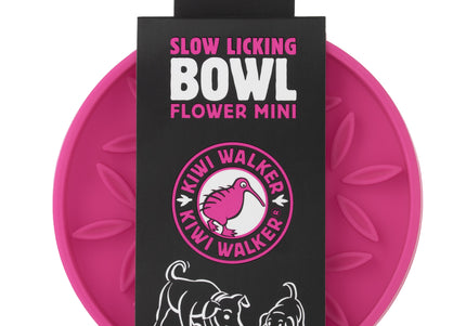 Kiwi Walker Flower Mini Round Slow Licking Bowl with Floral Bumps
