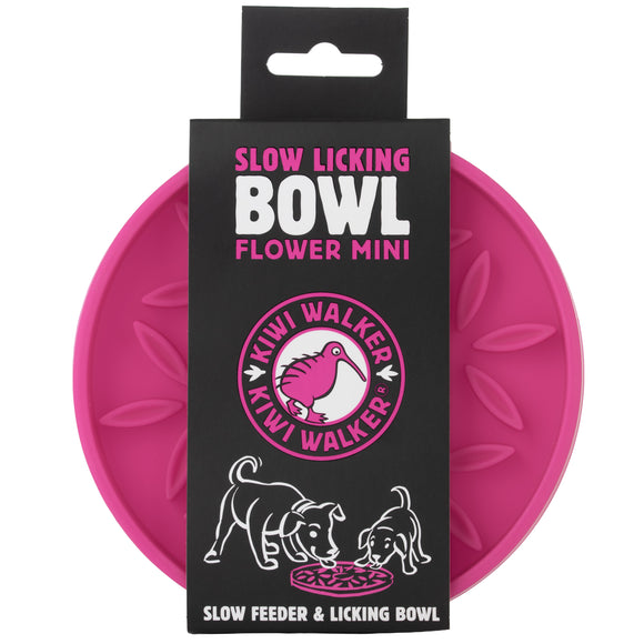 Kiwi Walker Flower Mini Round Slow Licking Bowl with Floral Bumps