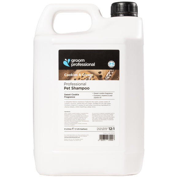 Groom Professional Cookies & Cream Dog Shampoo Concentrate All Coat Types