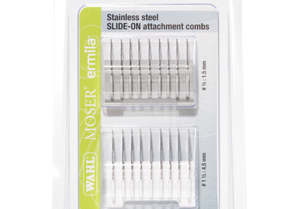 Wahl Slide-On Steel Clipper Attachment Combs Two-Piece Set