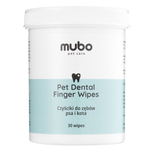 Mubo Disposable Pet Dental Finger Wipes, Dog and Cat Tooth Cleaners