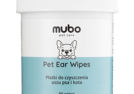 Mubo Disposable Pet Ear Cleaning Wipes, 80 Count